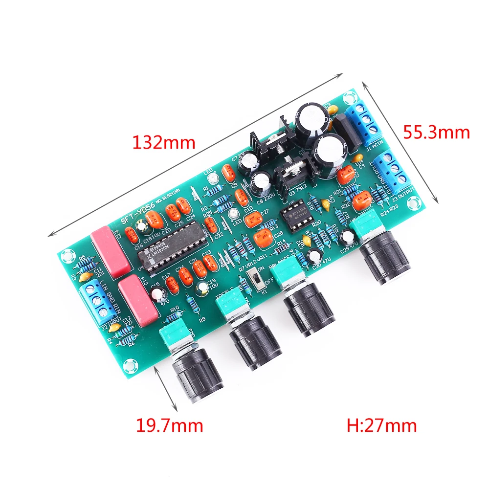 LM1036 NE5532 стерео Preamp усилитель тон плата аудио доска | Электронные компоненты и