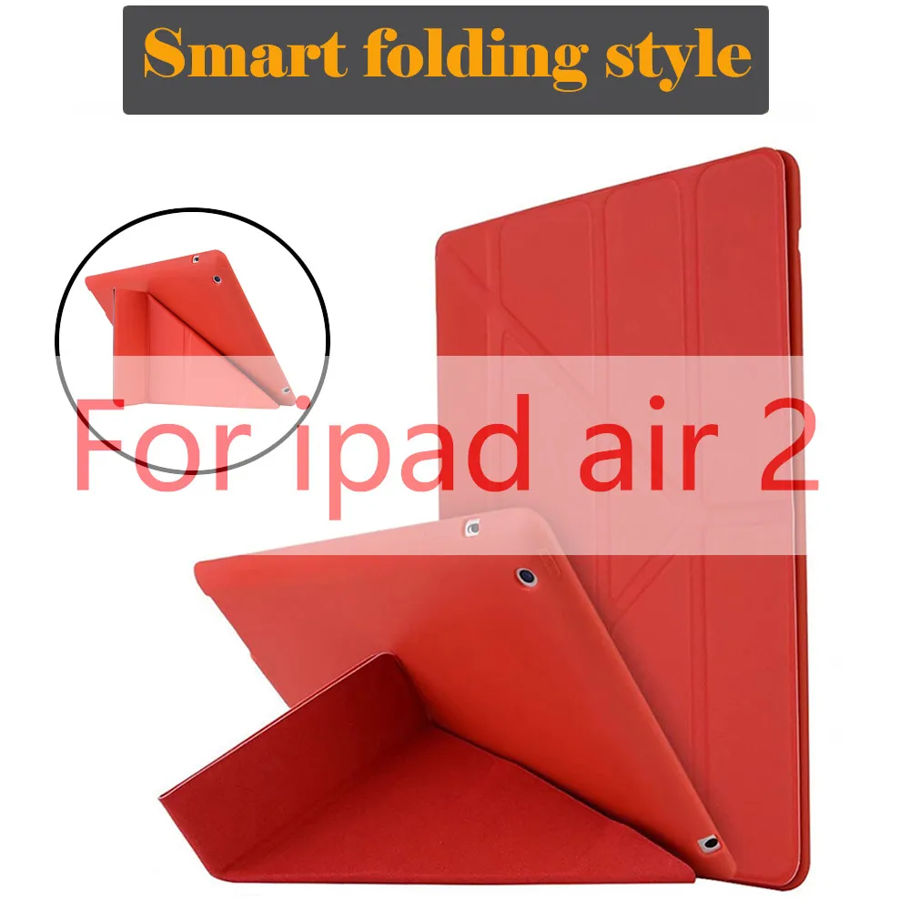 Ipad 6 Red Чехол для ipad air, откидной Чехол-подставка для ipad 5 6, чехол из искусственной кожи для ipad air 2 смарт-чехол для ipad air 1 - Цвет: Ipad 6 Red