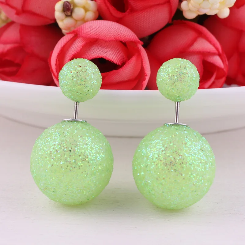 Женские двусторонние Серьги-пусеты карамельных цветов Роскошные позолоченные