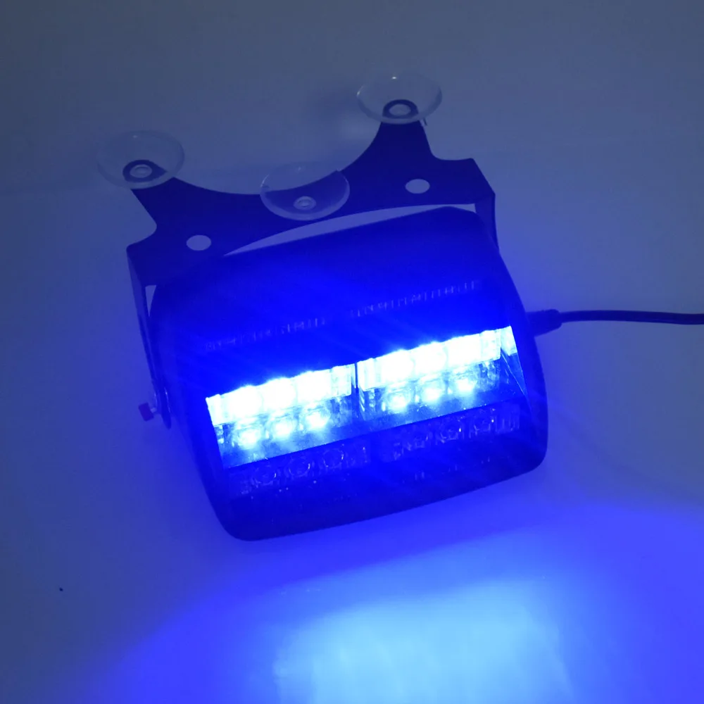 18 светодиодный красные/синие огни для полицейской машины стробоскоп светильник
