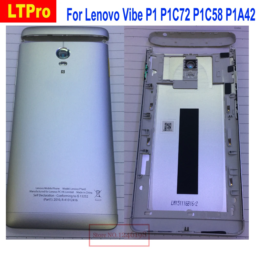 Оригинальная задняя крышка батарейного отсека для Lenovo Vibe P1 P1C72 P1C58 P1A42 и Верхняя