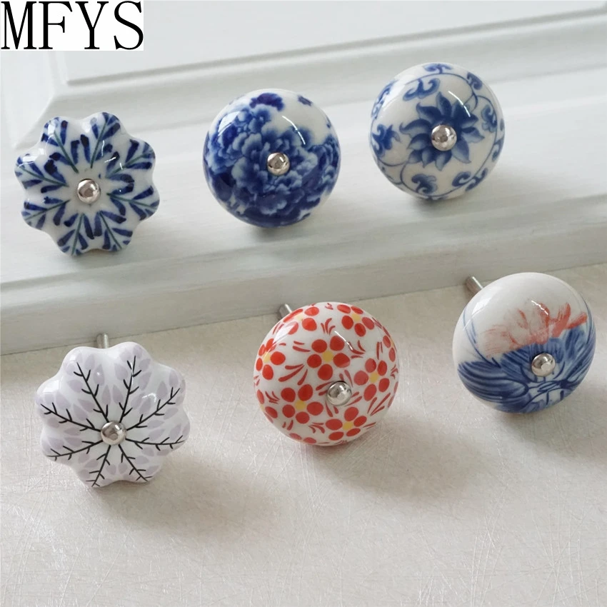 Керамические ручки для кухни ручка выдвижного ящика керамическая/цветная шкафа