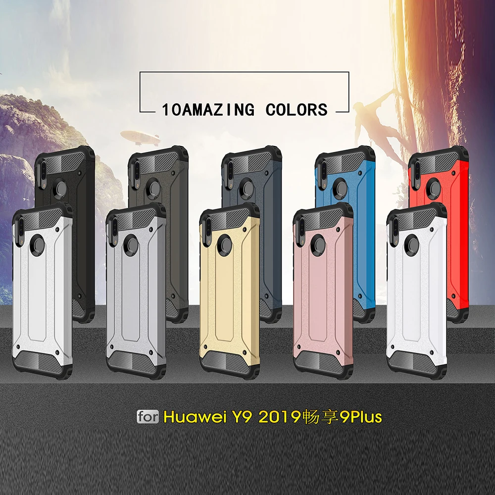 Чехол 2019 для Huawei Y9 чехол Enjoy 9 Plus двойная задняя искусственная крышка|Бамперы| |