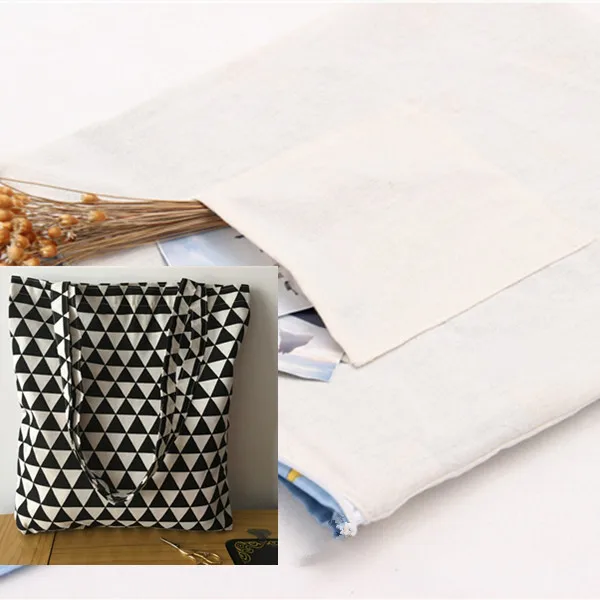 2 layer with lining YILE хлопок льняная ткань эко хозяйственная сумка на плечо с геометрическим принтом 1206-3 - Цвет: 2 layer with lining