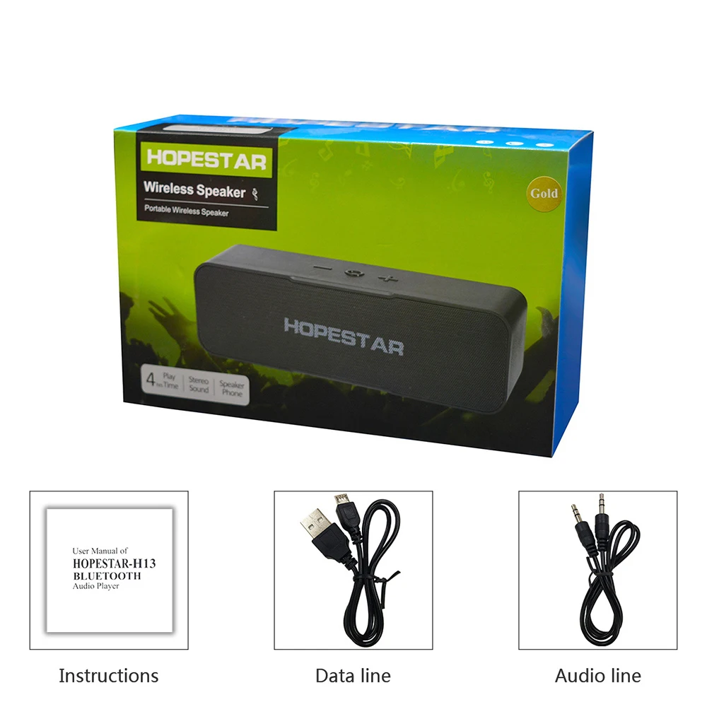 HOPESTAR H13 bluetooth динамик MP3 parlantes Bluetooth Звуковая система 3D стерео музыка Саундбар с микрофоном TF карта радио поддерживается