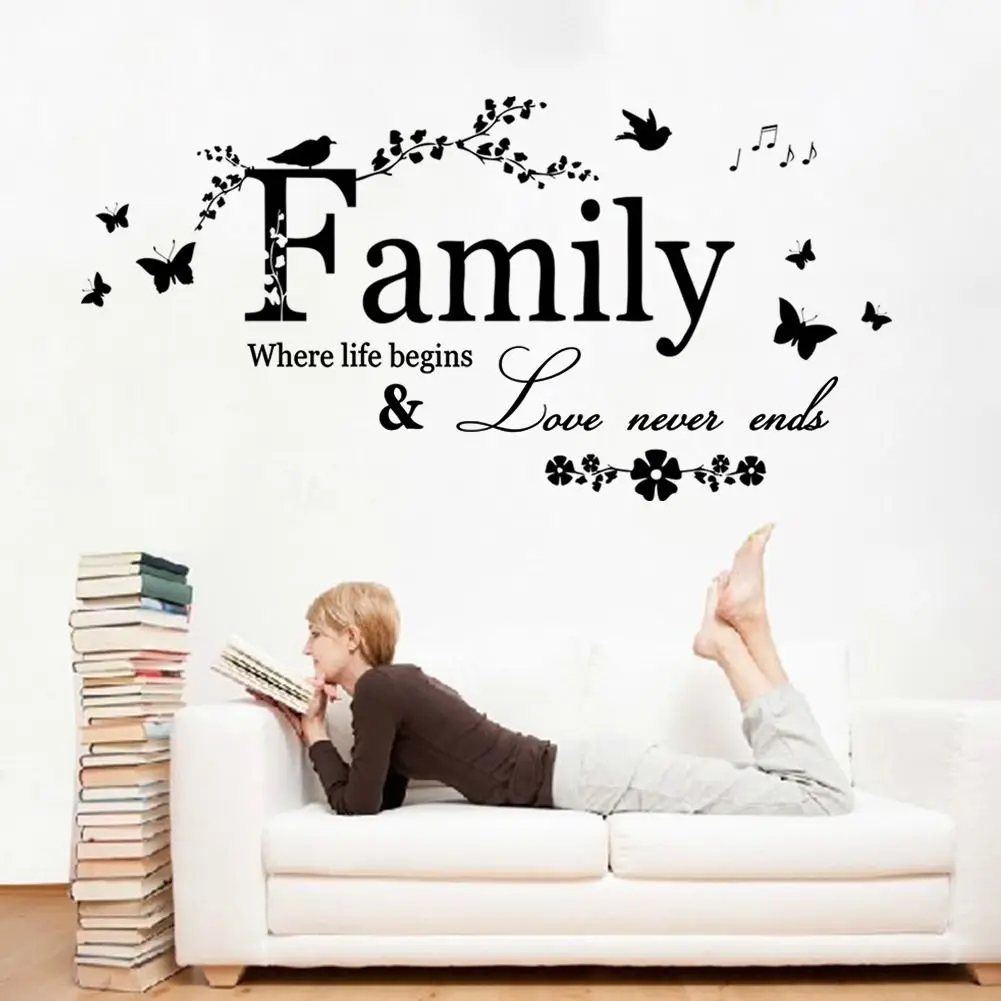 Настенный Стикеры Семья где жизнь начинается настенный художественный Декор