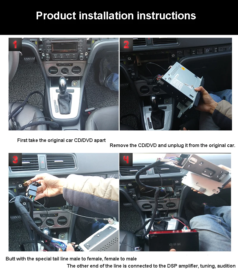 Dsp автомобильный аудио 4,2 Bluetooth 31 сегмента EQ автоматическая Настройка Digita l без потерь 100W 4 канальный автомобильный усилитель звука Dsp процессор
