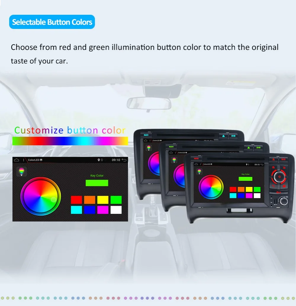 Восьмиядерный " 1024*600 2Din Android 9,0 радио gps для Audi TT MK2 8J 2006 2007 2008 2009 2010 2011 2012 автомобильный dvd-плеер gps радио
