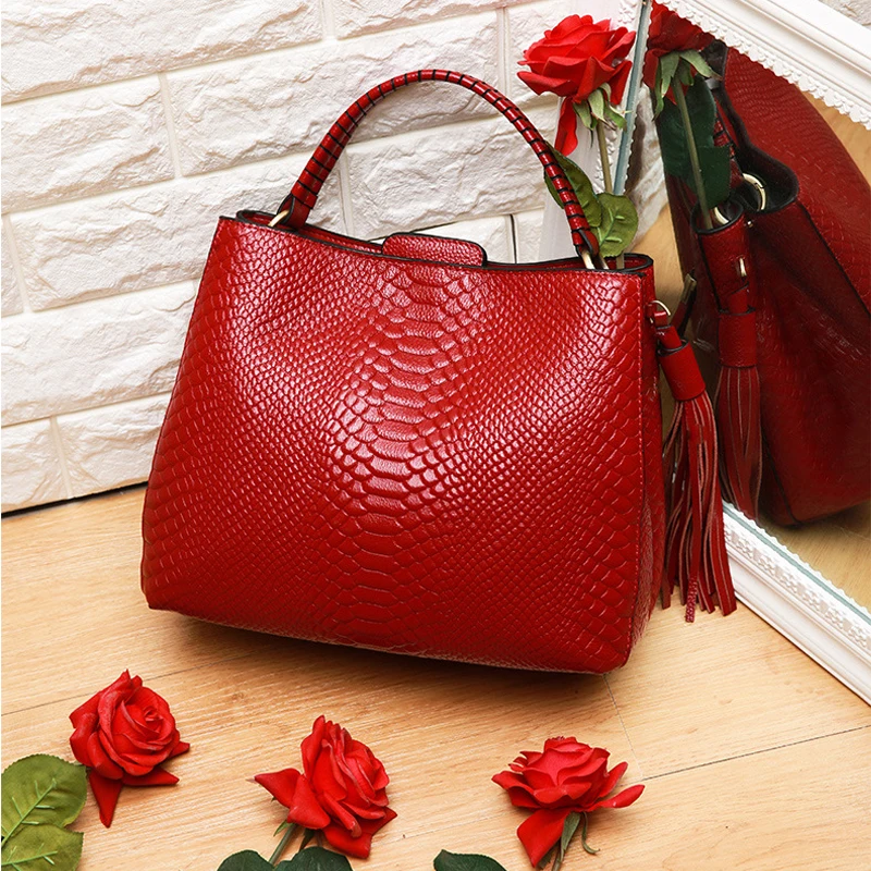 2018 модные брендовые женские сумки из натуральной кожи роскошные под змеиную кожу