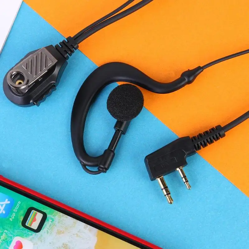 G-образный наушник k-типа для Kenwood KPG Baofeng UV 5R Radio 2Pin M-type с PTT Motorola HYT Walkie | Электроника