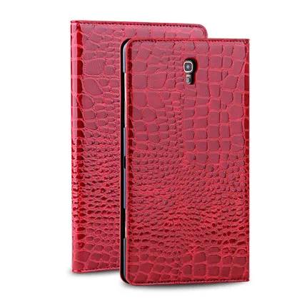 Новинка! Роскошный Золотой ультратонкий умный кожаный чехол для samsung Galaxy Tab S 8,4 T700 T705 с подставкой 9 цветов - Цвет: red