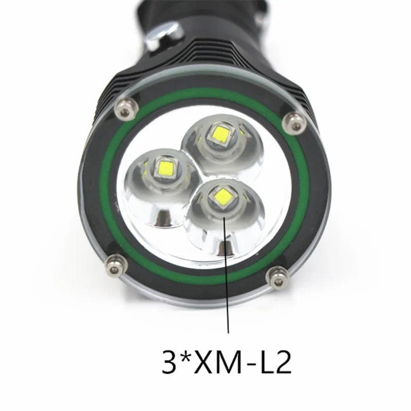 Супер яркий 30000LM XML 3 L2 светодиодный Водонепроницаемый Дайвинг фонарик Подводные