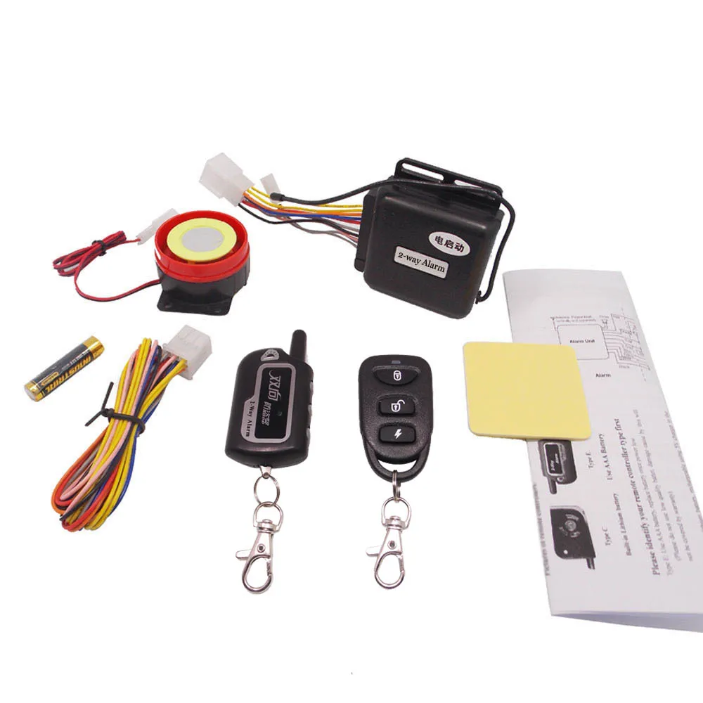 Двойной удаленного Управление запуск двигателя сигнализация 2 Way Мотоцикл