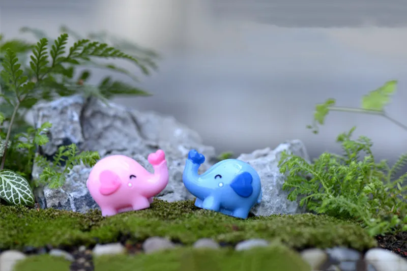 Моделирование животных пара слон мультфильм аниме рисунок милые суккуленты мини