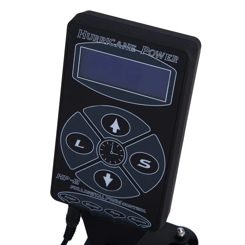 110 - 220V High Power Digital LCD Tattoo Supply Dual Setting Liner Shader With 4 Machine Memory Modes And Adjustable Base |