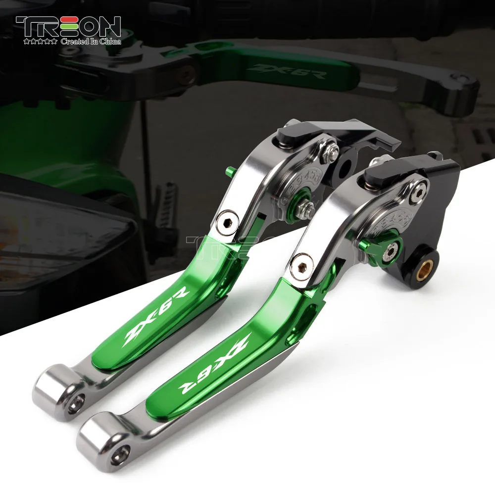 Зеленые аксессуары для мотоциклов Kawasaki ZX6R ZX636R ZX 6R 2007 2014 2015 2016 2017 CNC алюминиевые