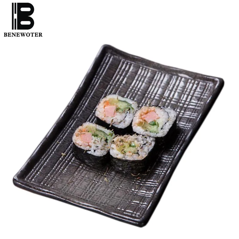 8 дюймов винтажная керамическая прямоугольная тарелка японская кухня тарелки