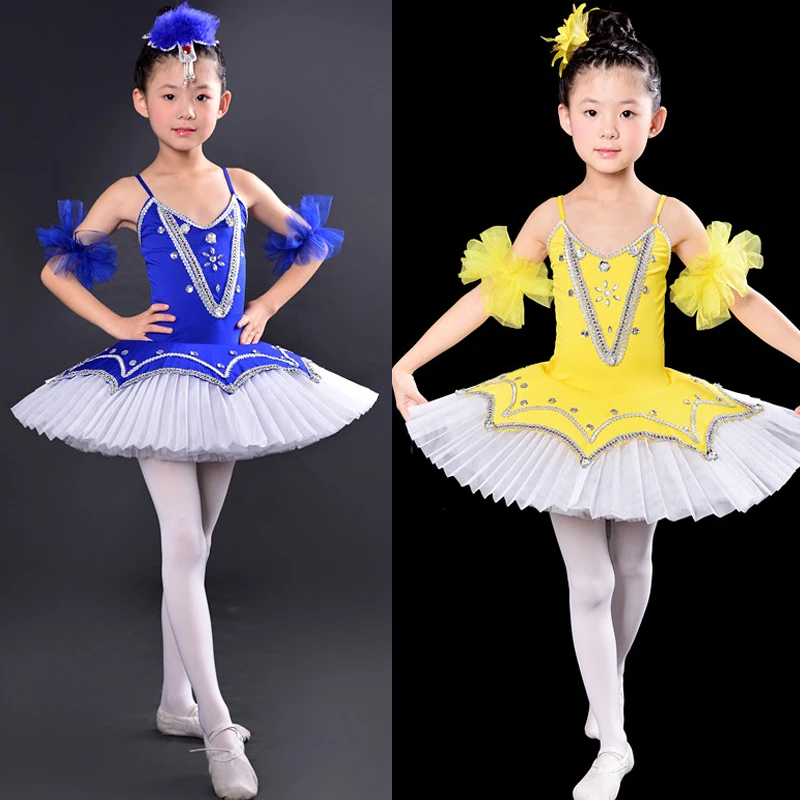 

Kids Sequined Swan Lake Ballet dance Costumes competitions Tutu Ballet dancing Dress Girls Ballroom Stage wear Dance Outfit Suit