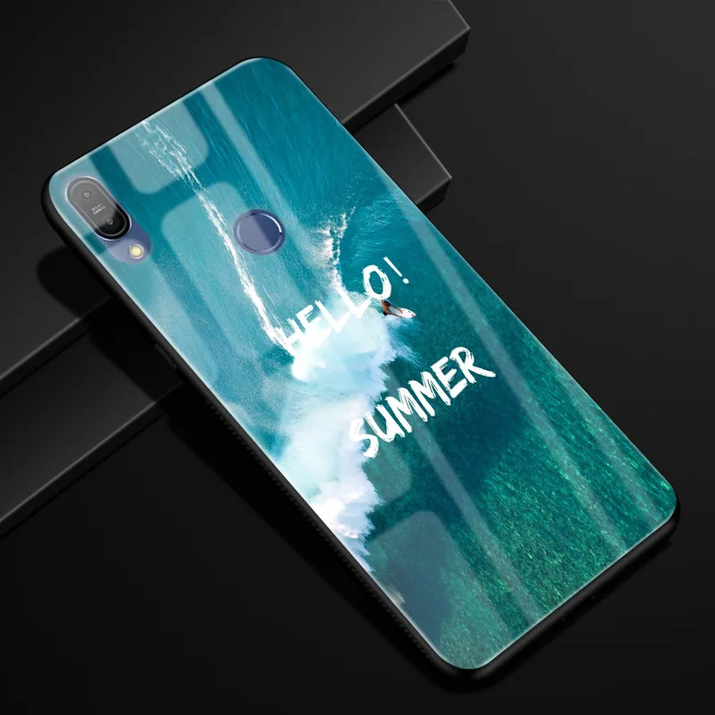 9 Для ASUS Zenfone Max Pro M1 ZB601KL ZB602KL чехол X00TD стеклянный силиконовый бампер Чехол Жесткий PC стекло задняя крышка ZB601KL чехол для телефона s - Цвет: 9