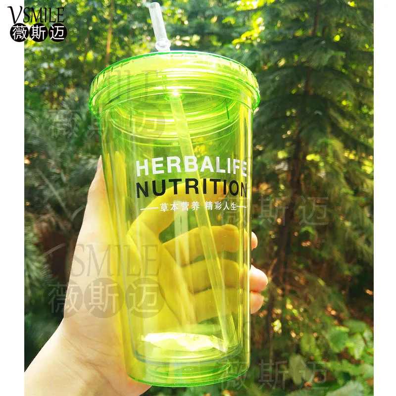Новое поступление Herbalife питание 520 мл Высокое качество BPA бесплатно соломенный