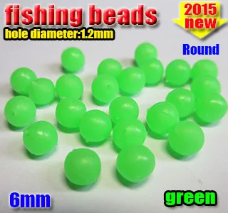 

2015new fishing hard beads glow round beads size:5MM and 6MM quantity:500pcs/lot