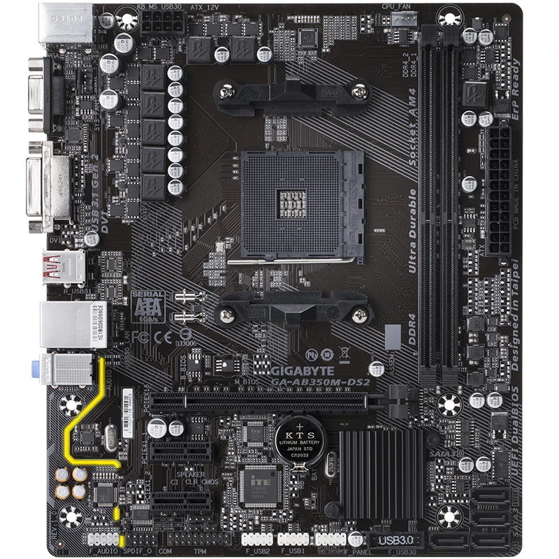 Для Gigabyte GA-AB350M-DS2 Материнская плата AB350M-DS2 B350 разъем AM4 DDR4 USB3.0 SATA3.0