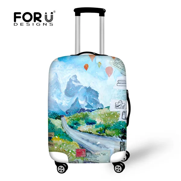 Forudesigns туристический багажный Защитный чехол от пыли для 18/20/22/24/26/28/30 дюймов чемодан Водонепроницаемый уникальный цветочный чехол для чемодана - Цвет: H014