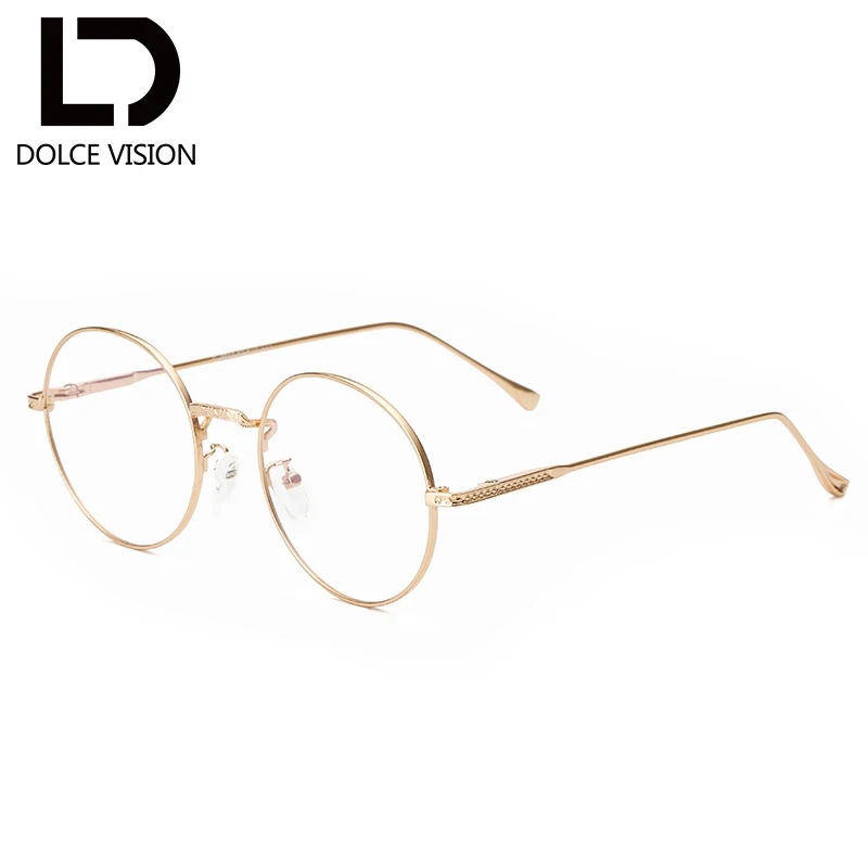 Женская оправа для очков с золотыми металлическими линзами элегантные круглые