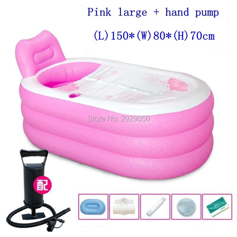 Складная портативная Ванна из ПВХ для спа надувная отдельно стоящая с крышкой