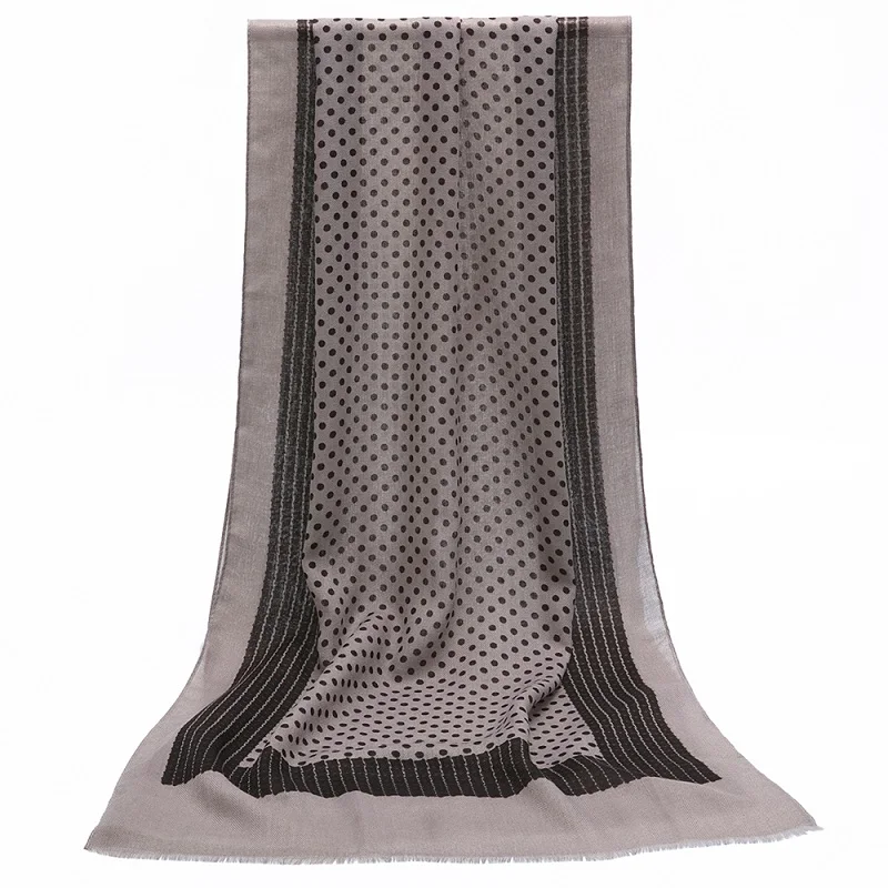 2018 новый стиль зимний шарф мягкий легкий в горошек Дизайнерские Длинные женские