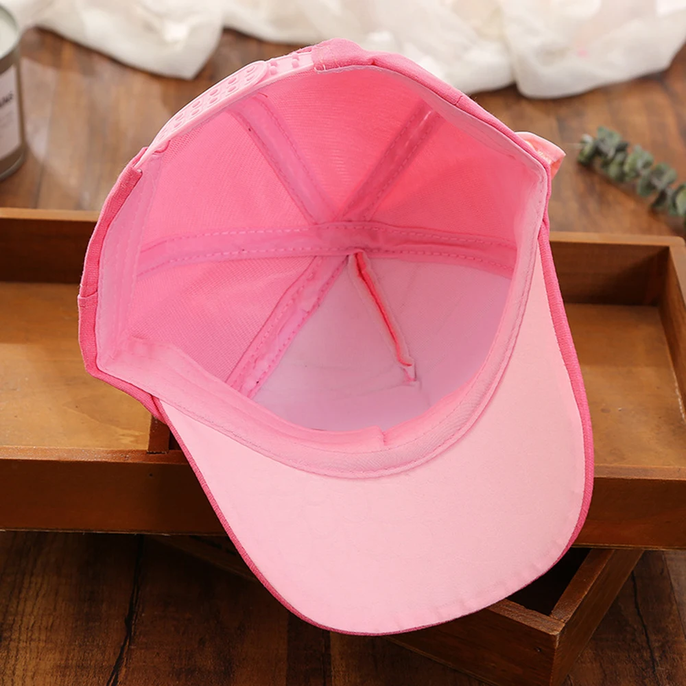

Children Summer Lace Bow-knot Baseball Cap Sun Hat Suncreen Solid Color Blue Cute Lovely Korean Cotton Dome Unisex Adjustable