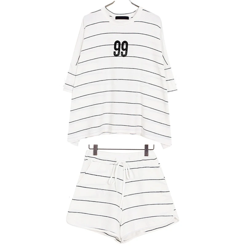 Повседневная Женская одежда из двух частей Новинка лета 2018 Корейская Свободная