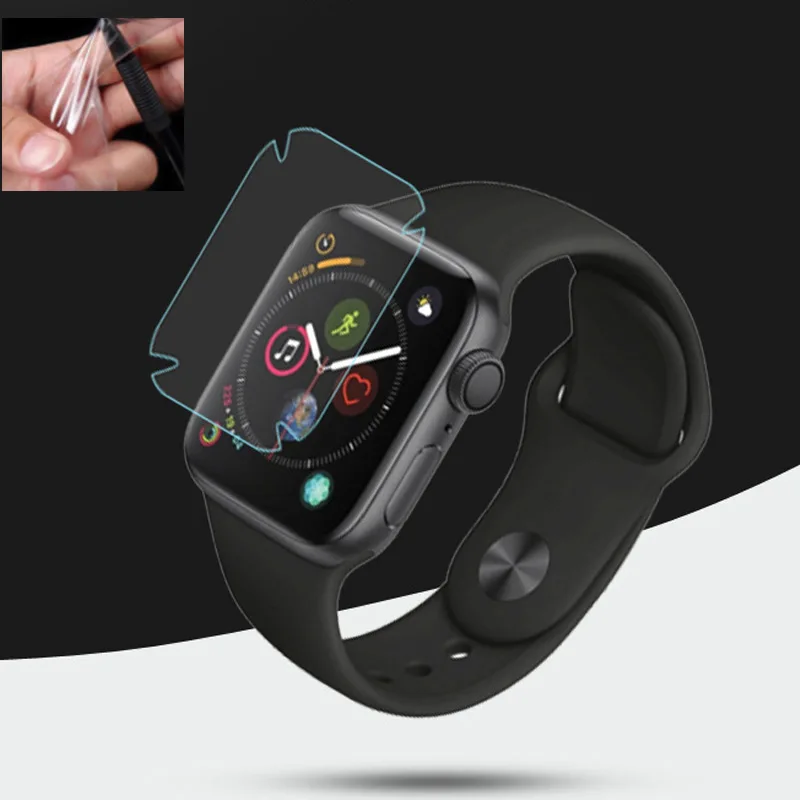 10 шт TPU мягкая прозрачная защитная пленка(не стекло) для Apple Watch Series 4 40 мм 44 мм Защитная пленка для экрана