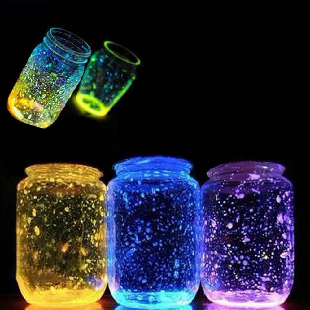 1 упаковка яркие флуоресцентные суперсветящиеся частицы светящийся пигмент