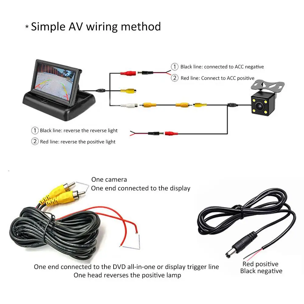 Автомобильные аксессуары Автомобильный дисплей заднего вида 4 3 дюйма складной с