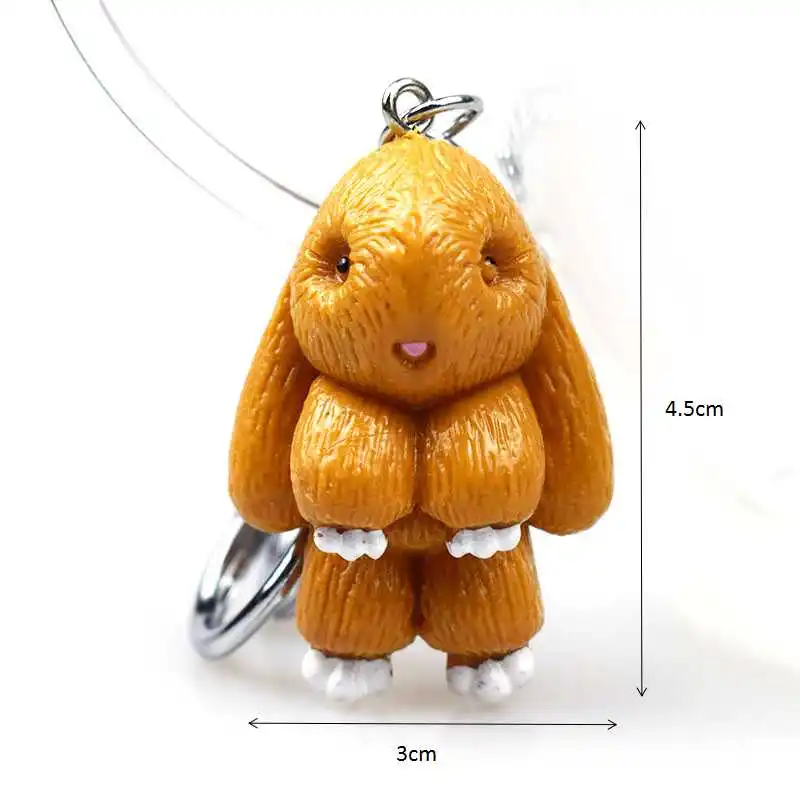 2018 Новый кролик брелок Мода Кролик Подвеска сумка автомобиль Шарм бирка кольца