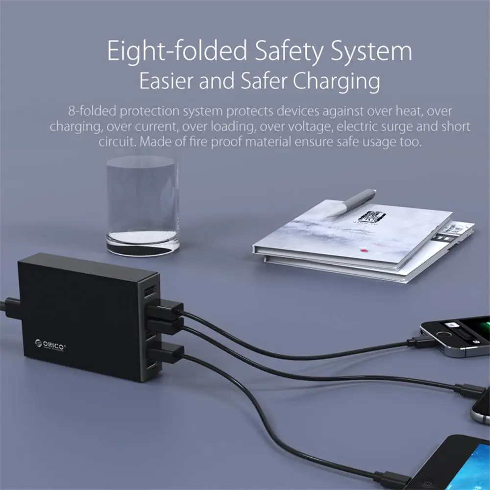 ORICO универсальное USB зарядное устройство мобильный телефон настольное 5V2.4A