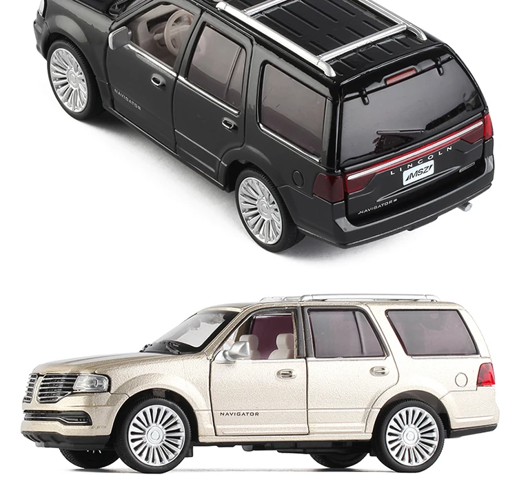 1:32 Lincoln Navigator дети литые игрушки автомобиль модель внедорожника металлический материал звук и свет оттягивающаяся назад Модель игрушечный автомобиль