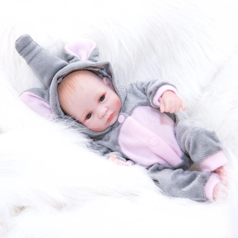 1" мини куклы малыши реалистичные Reborn Baby кукла Фигурка Игрушки полный силикон детская игрушка с волосами дети подарок на Рождество на день рождения