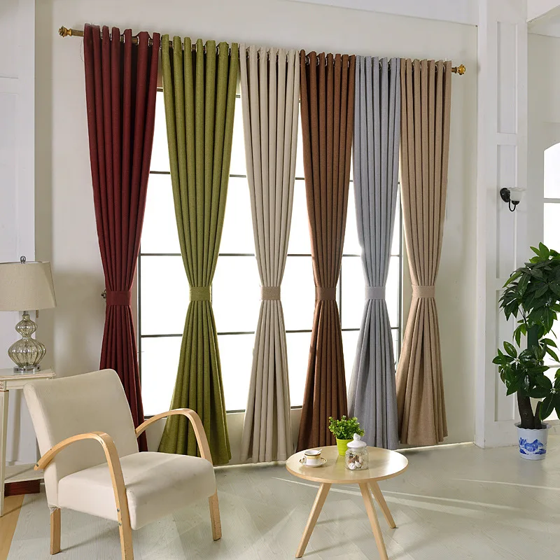 Новое поступление льняные однотонные дизайнерские синие и серые драпировки для