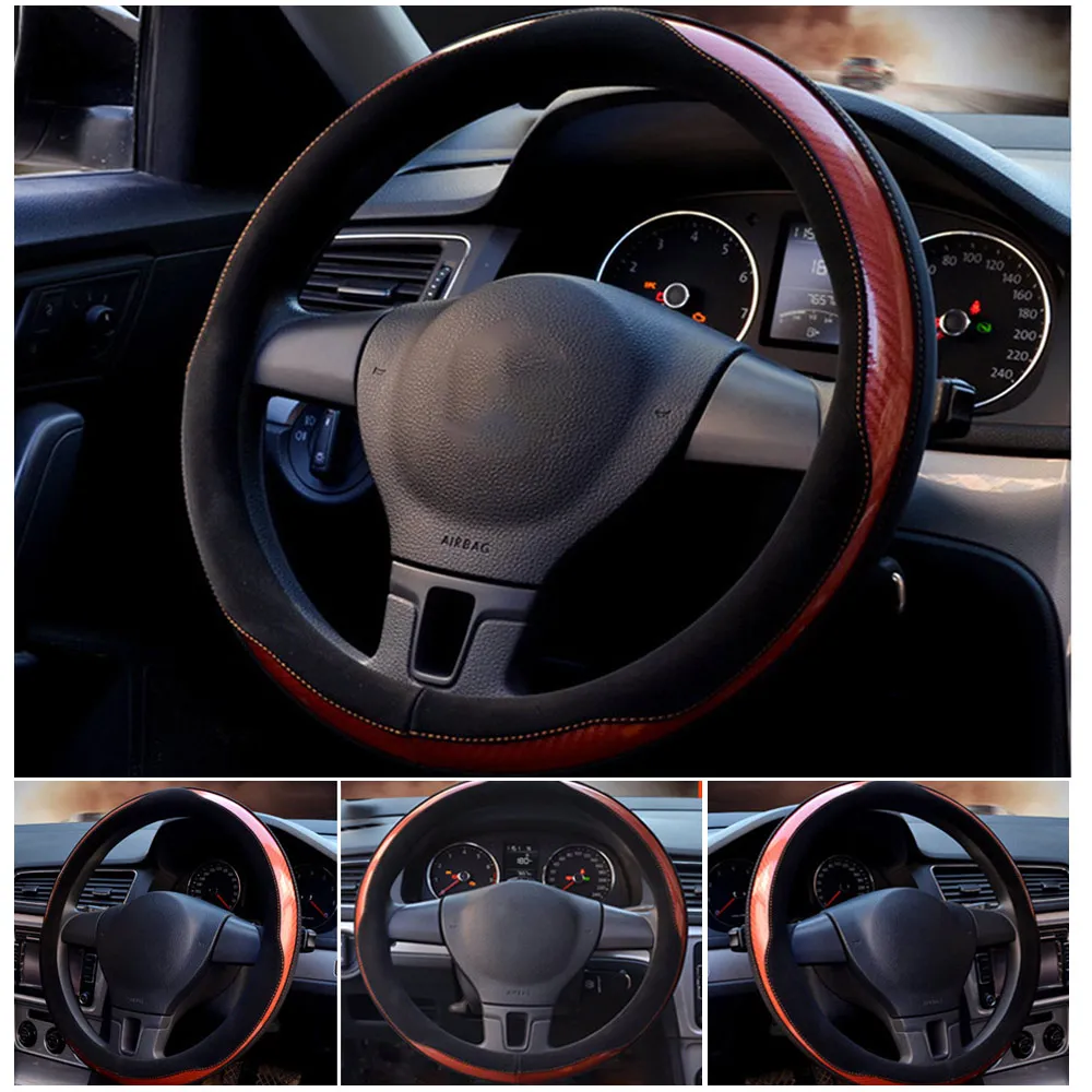 Оплетка руля из микрофибры 38 см|Чехлы на руль| |