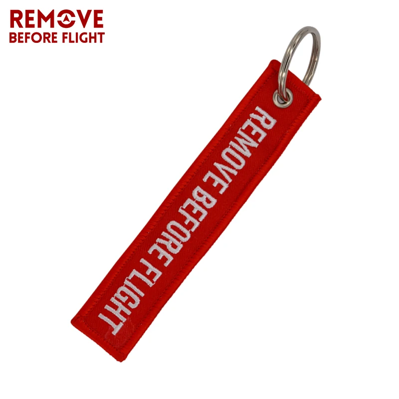 Брелок для ключей с вышивкой Remove Before Flight|Кольца ключей| |