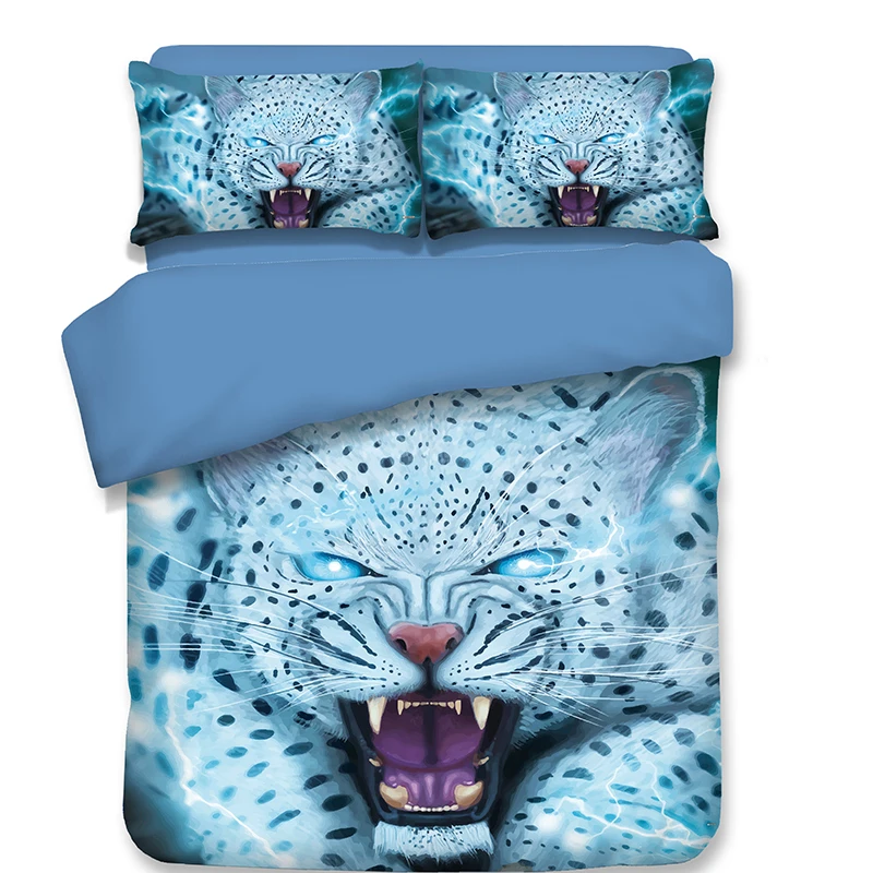 Комплект постельного белья с 3D рисунком диких животных свирепый лев 3 шт. | Дом и