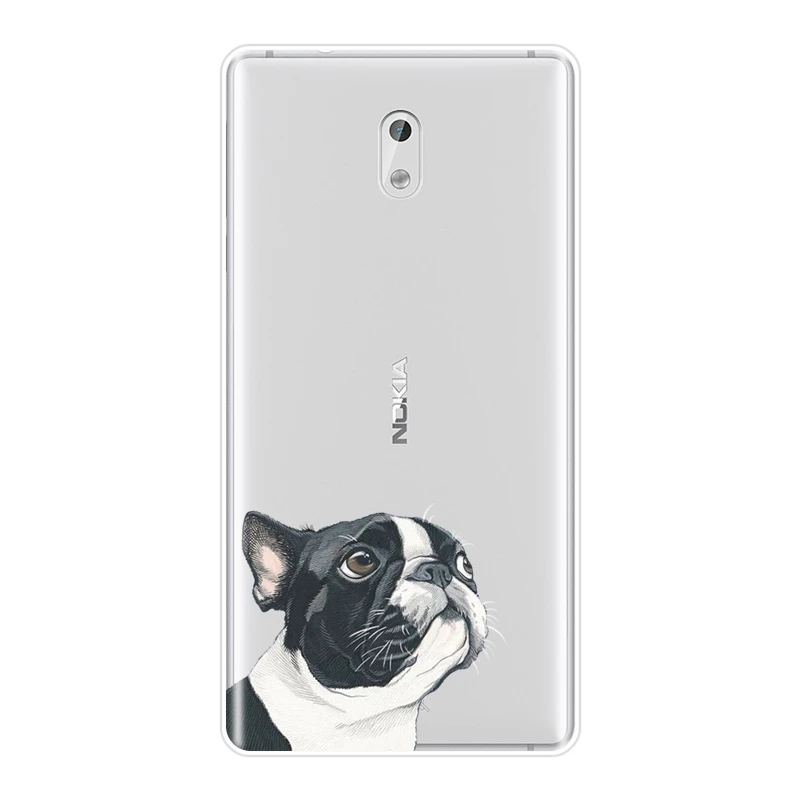 Силиконовый чехол для телефона Nokia 7 Plus X6 с изображением собаки французского