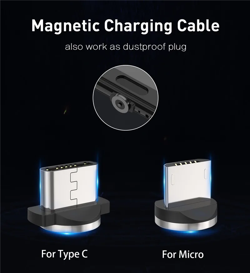 Магнитный зарядный кабель типа C для Samsung A70 A50 Huawei P Smart Z P30 Pro P20 Lite Realme X магнитный