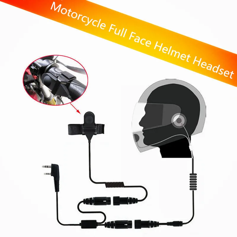 Мотоциклетная гарнитура для шлема на все лицо 2 шт. PTT Mic радио Kenwood|ptt mic|walkie talkieheadset