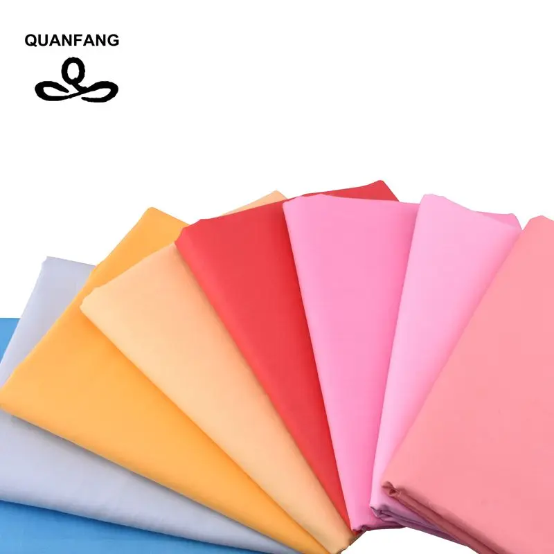 QUANFANG 8 шт./лот однотонная серия саржевая хлопчатобумажная ткань с принтом