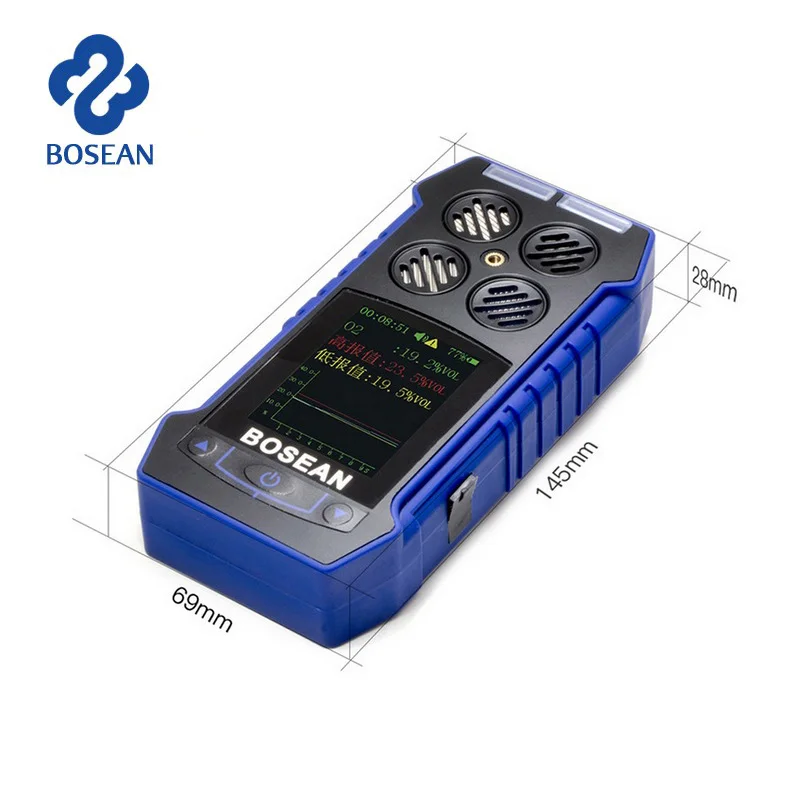 4 в 1 O2 H2S CO анализатор горючих газов кислородный моноксидный газ монитор детектор