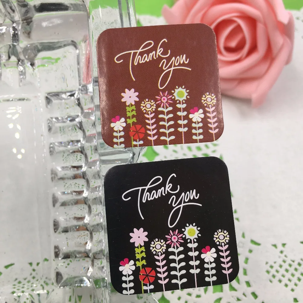 

5000pcs/lot Kraft Sticker For Diy Hand Made Gift Cake Candy Paper Tags Self Adhesive Stickers Label packaging sealing