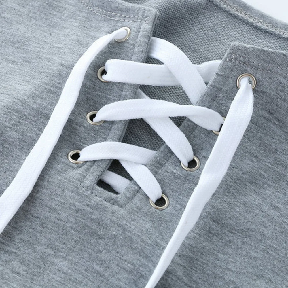 Женский свитер на шнурках теплая Трикотажная Толстовка с длинным рукавом для